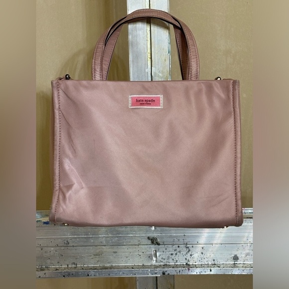 Kate Spade Pink Canvas Tote with Short Handles - Picture 2 of 13
